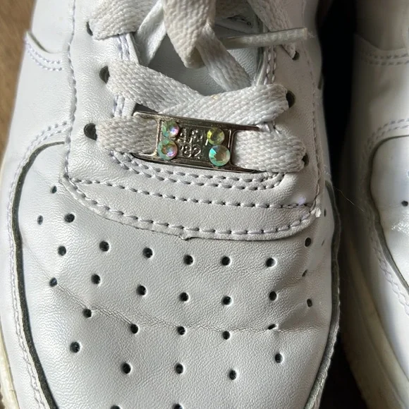 Custom bling Nike Air Force ones high top size mens 7 - Picture 6 of 8